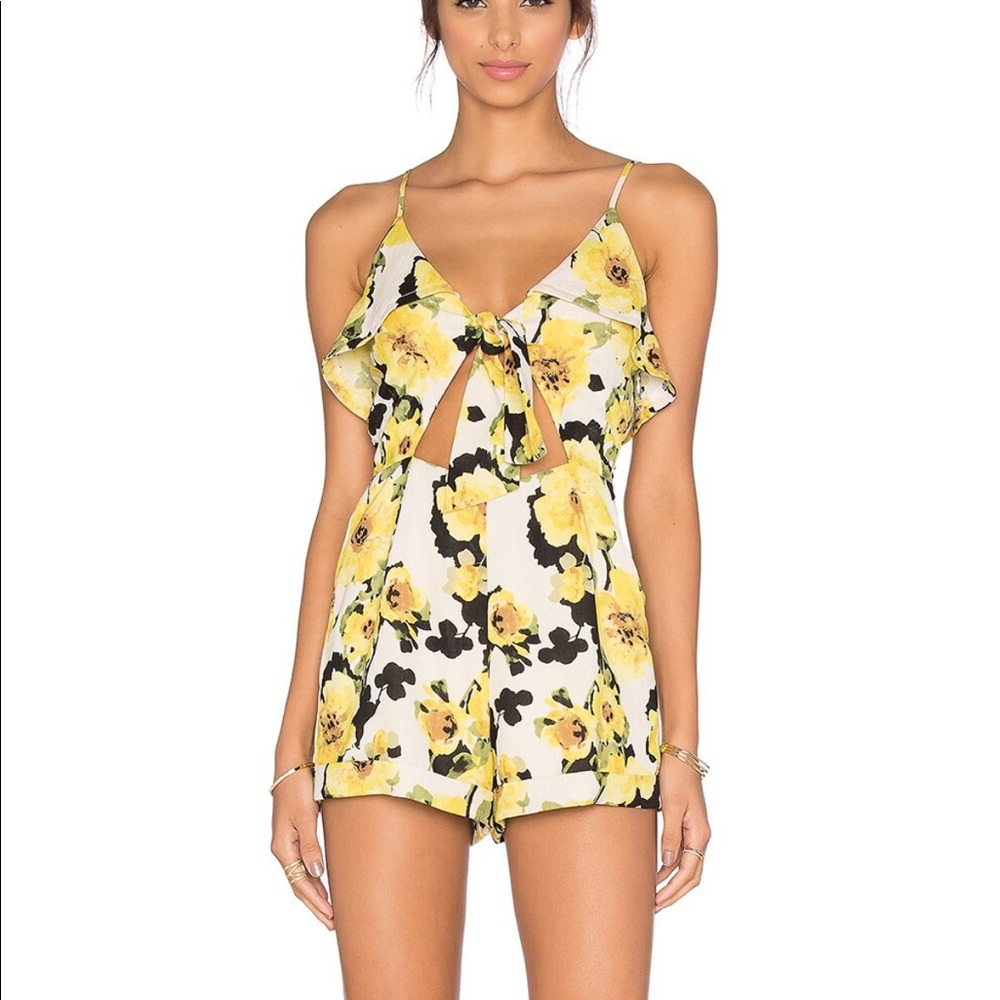 J.O.A floral romper